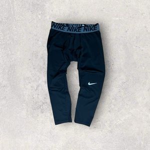 Nike Pro 3/4 Length Dri FIT Compression Black Shorts